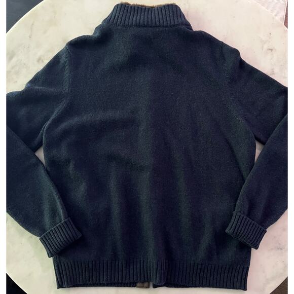 $3000 Fedeli Cashmere Cardigan with Castorino Fur Collar & Suede trim IT54 XL - Picture 7 of 12